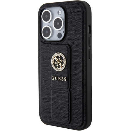 GUESS ETUI HARDCASE GRIP STAND 4G DO IPHONE 15 PRO MAX 6.7 SAFFIANO STRASS