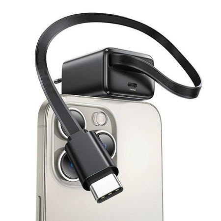 USAMS ŁADOWARKA 1XUSB-C ZE ZWIJANYM KABLEM DO TELEFONÓW APPLE DO LIGHTNING