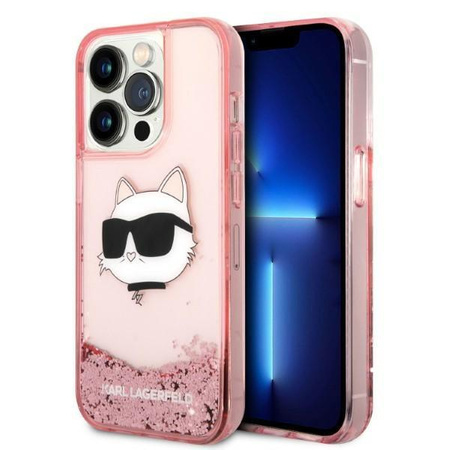 Karl Lagerfeld KLHCP14LLNCHCP iPhone 14 Pro 6,1" różowy/pink hardcase Glitter Choupette Head