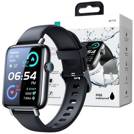 Joyroom smartwatch Fit-Life Series z funkcją odbierania połączeń IP68 czarny (JR-FT5)