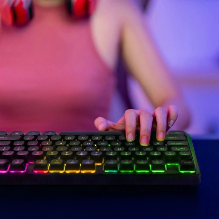 Klawiatura Wozinsky WKG-200 z rolką gamingowa membranowa RGB - czarna