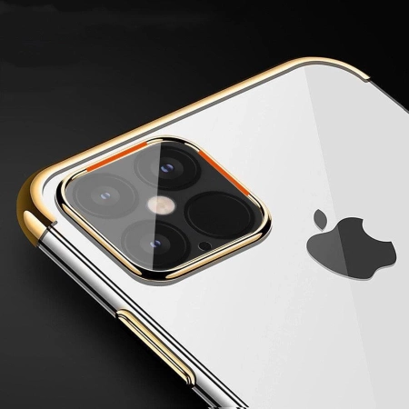 HURTEL POKROWIEC ETUI CLEAR COLOR DO IPHONE 13 PRO Z METALICZNĄ RAMKĄ