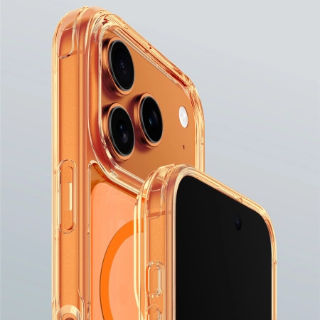 Etui AMAZINGTHING Minimal Mag na iPhone 17 Pro Max kompatybilne z MagSafe - pomarańczowe