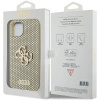 Etui Guess Perforated 4G Glitter do iPhone 15 - złote