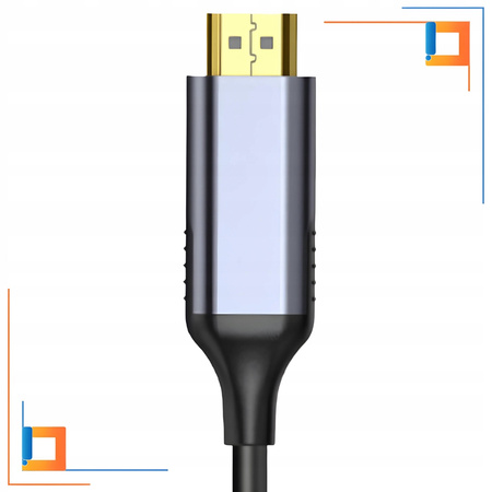 CO2 KABEL HDMI - VGA ADAPTER PRZEJŚCIÓWKA KONWERTER FULL HD 1080P 60HZ 1M