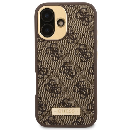 Guess GUHMP16MU4GPRW iPhone 16 Plus 6.7 brązowy/brown hardcase 4G Logo Plate MagSafe