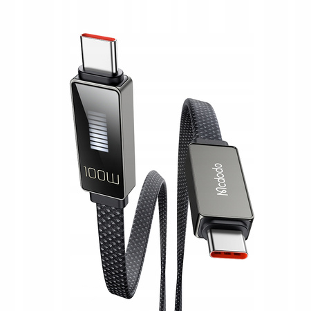 MCDODO KABEL USB-C SZYBKIE ŁADOWANIE DO SAMSUNG APPLE USB TYP C 100W 1M LED