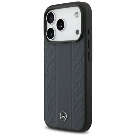 MERCEDES ETUI LEATHER LAUREL LEAVES STRIPES MAGSAFE DO IPHONE 17 PRO