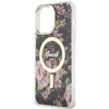Etui Guess GUHMP14XHCFWSK na iPhone 14 Pro Max 6.7" - czarne Flower MagSafe