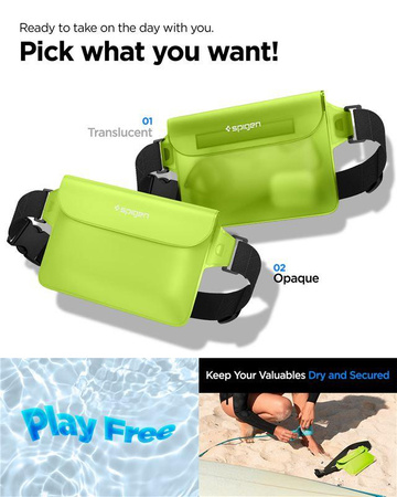 SPIGEN A620 UNIVERSAL WATERPROOF WAIST BAG 2-PACK CACTUS GREEN