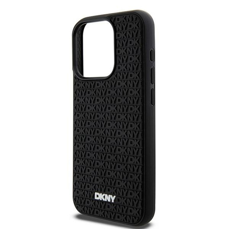 DKNY ETUI HARDCASE DO IPHONE 15 PRO 6.1 Z WZOREM 3D RUBBER REPEAT PATTERN