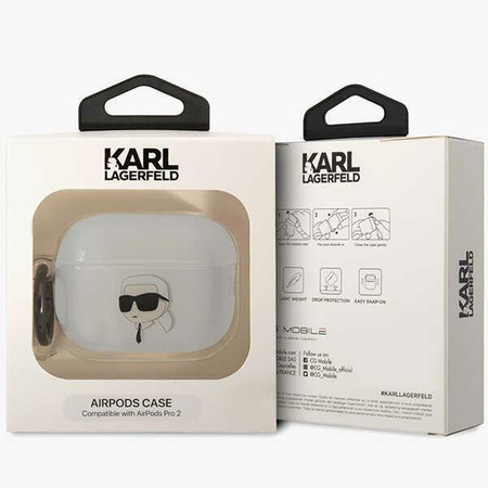 Etui Karl Lagerfeld KLAP2HNIKTCT na AirPods Pro 2 cover - przezroczyste Ikonik Etui Karl Lagerfeld