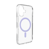 Etui Puro Lite Mag TPU+PC kompatybilne z MagSafe na iPhone 17 - przezroczyste z różowym pierścieniem