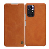 Nillkin Qin Case etui do Xiaomi Redmi Note 11T 5G / Note 11S 5G / Note 11 5G (China) / Poco M4 Pro 5G osłona na aparat kabura pokrowiec obudowa z klapką brązowy