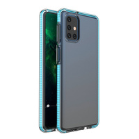 Spring Case pokrowiec żelowe etui z kolorową ramką do Samsung Galaxy M31s jasnoniebieski