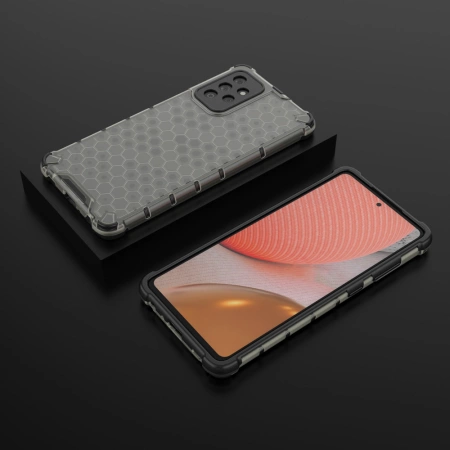 HURTEL POKROWIEC HONEYCOMB PANCERNE DO SAMSUNG GALAXY A72 4G Z RAMKĄ ŻELOWĄ