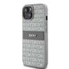 DKNY CASE DO IPHONE 15 PLUS 14 PLUS Z LOGO MONO STRIPE I METALOWYM AKCENTEM