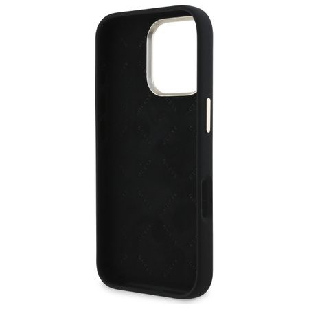 Guess GUHCP16LSMBSLK iPhone 16 Pro 6.3"  czarny/black hardcase Silicone Script Metal Logo & Frame