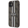 Etui Guess GUHMN61P4RPSW na iPhone 11 / Xr - brązowe 4G Printed Stripes MagSafe
