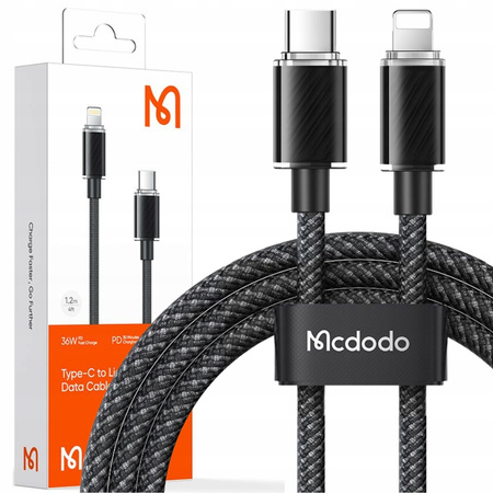 Cable for iPhone, Powerful, Superfast, Mcdodo, 36W, 1.2M, black