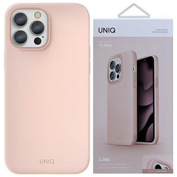 UNIQ etui Lino iPhone 13 Pro Max 6,7" różowy/blush pink