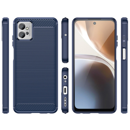 Carbon Case etui Xiaomi 12 Lite elastyczny silikonowy karbonowy pokrowiec czarne