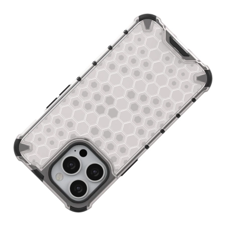 HURTEL ETUI HONEYCOMB PANCERNE DO IPHONE 13 PRO Z ŻELOWĄ RAMKĄ WYTRZYMAŁE