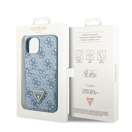 Guess GUHCP13SP4TPB iPhone 13 mini 5,4" niebieski/blue hardcase 4G Triangle Logo Cardslot