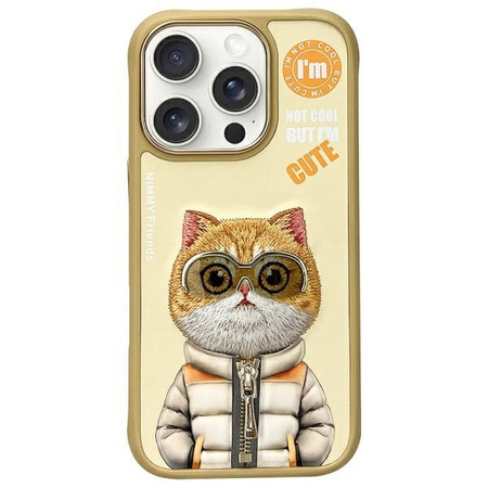 NIMMY ETUI DO IPHONE 16 PRO 6.3 COOL CUTE CAT DESIGN Z OCHRONĄ PRZED ZADARĆ