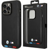 Etui BMW BMHCP14L22PTDK iPhone 14 Pro 6,1" czarny/black Leather Stamp Tricolor
