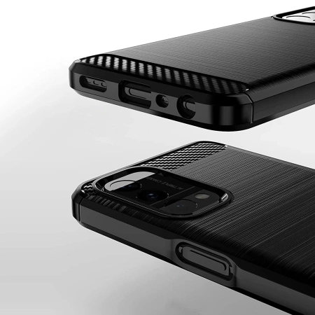 Carbon Case elastyczne etui pokrowiec OnePlus Nord N200 5G czarny