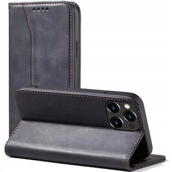 Magnet Fancy Case etui do iPhone 13 Pro Max pokrowiec portfel na karty kartę podstawka czarny