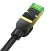 Baseus szybki kabel sieciowy RJ45 cat. 8 40Gbps 3m pleciony czarny