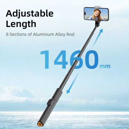TECH-PROTECT SELFIE STICK Z TRIPODEM DO TELEFONÓW I KAMER 3W1 Z PILOTEM