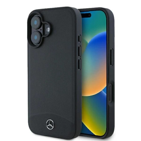 MERCEDES ETUI CASE HARDCASE POKROWIEC DO IPHONE 16 SKÓRA TEKSTUROWA