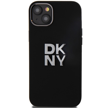 DKNY ETUI HARDCASE LIQUID SILICONE DO IPHONE 15 PLUS 14 PLUS METAL LOGO