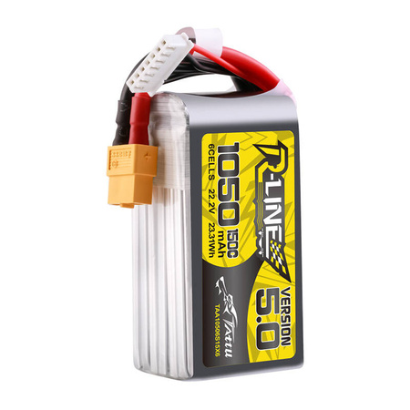 TATTU AKUMULATOR R-LINE 5.0 1050MAH 22.2V 6S 150C XT60 DO DRONÓW LATAJĄCE
