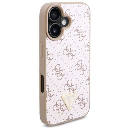 GUESS ETUI DO IPHONE 16 6.1' HARDCASE NEW 4G TRIANGLE Z METALOWYM LOGO
