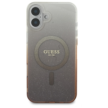 GUESS ETUI HARDCASE DO IPHONE 16 6.1 DO MAGSAFE GLITTER GRADIENT POKROWIEC