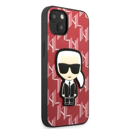 Etui Karl Lagerfeld KLHCP13MPMNIKPI na iPhone 13 hardcase - czerwone Monogram Ikonik Patch