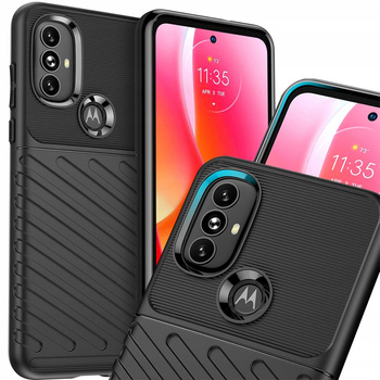 Thunder Case elastyczne pancerne etui pokrowiec Motorola Moto G Power 2022 czarny