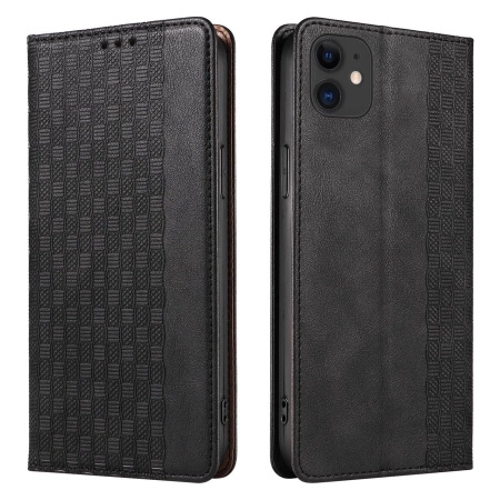 Magnet Strap Case etui do iPhone 12 pokrowiec portfel + mini smycz zawieszka czarny