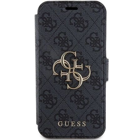 Etui Guess 4G Metal Logo na iPhone 15 Pro - szare