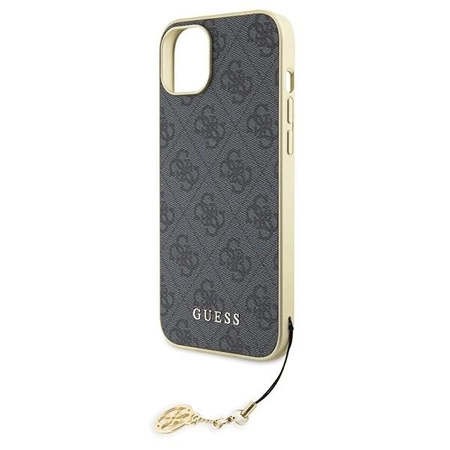 Etui Guess 4G Charms Collection do iPhone 15 Plus - szare