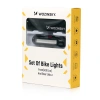 WOZINSKY ZESTAW LAMPEK ROWEROWYCH PRZEDNIA 400 LM USB-C TYLNA MICRO