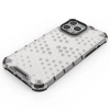 HURTEL ETUI HONEYCOMB DO IPHONE 13 PRO MAX Z ŻELOWĄ RAMKĄ ANTYWSTRZĄSOWE