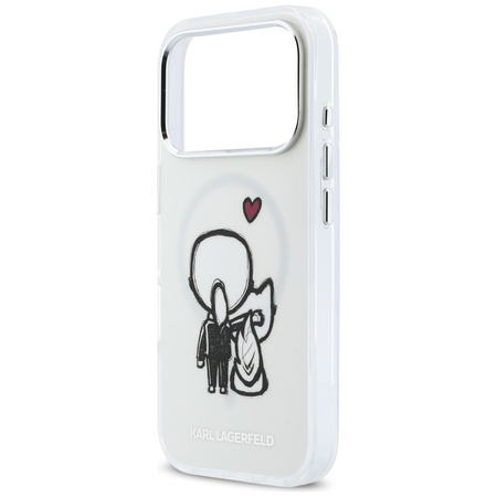 Etui Karl Lagerfeld Karl & Choupette     Back MagSafe do iPhone 17 Pro Max przezroczysty