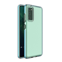 Spring Case pokrowiec żelowe etui z kolorową ramką do Xiaomi Redmi K40 Pro+ / K40 Pro / K40 / Poco F3 / Mi 11i jasnoniebieski