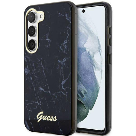 Etui Guess GUHCS23MPCUMAK S23 +S916 - czarne Marble