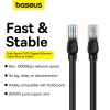 Kabel Ethernet Baseus High Speed Cat 5 RJ-45 1000Mb/s 8m okrągły - czarny